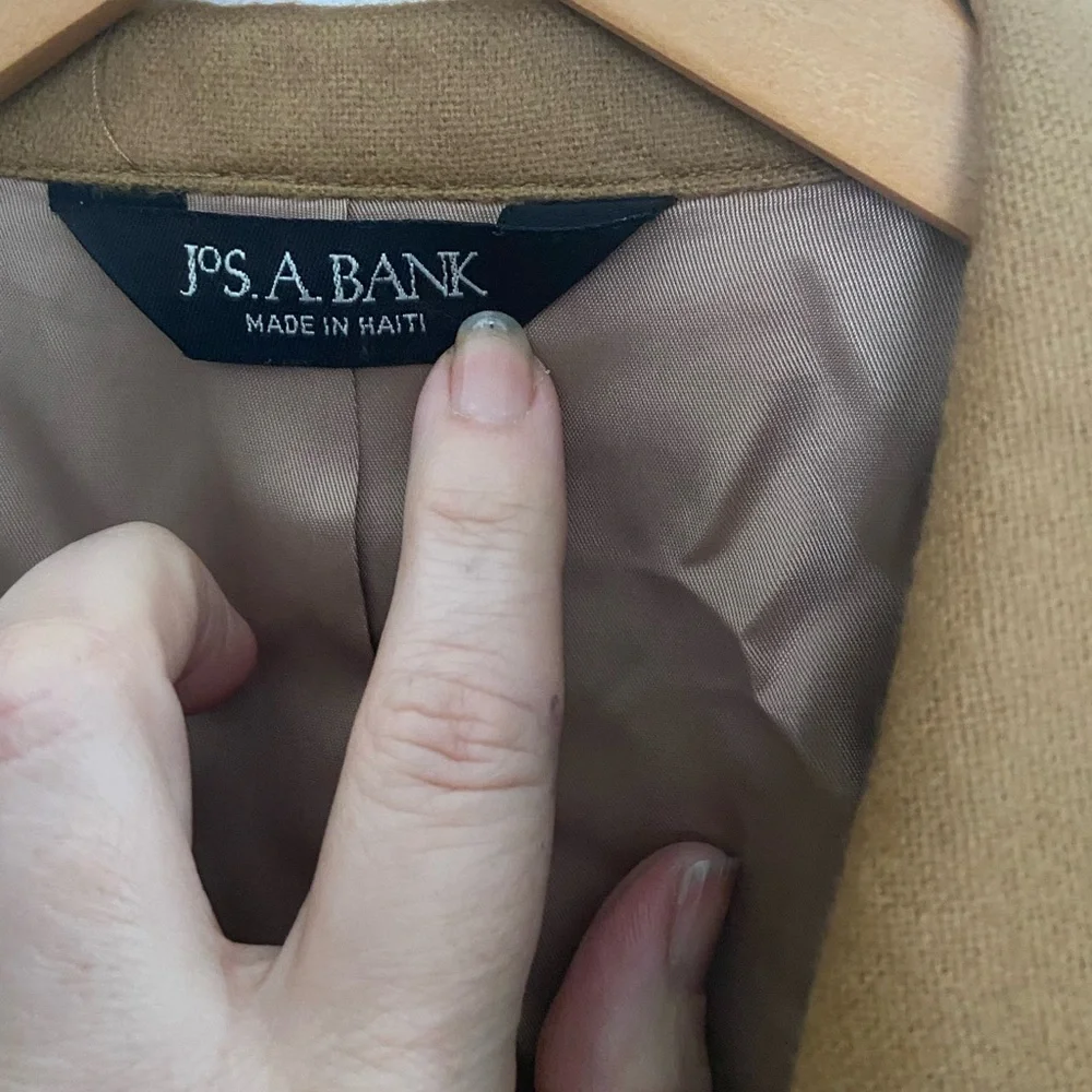 Jos. A. Bank camel tan 100% cashmere blazer